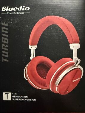 Turbine Red Over-Ear Wireless Headphones